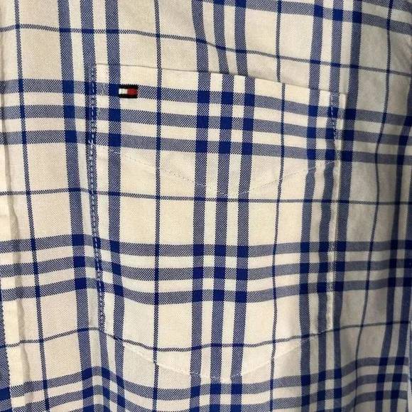 Tommy Hilfiger Dress Shirt Men's Medium Plaid Button Up Long Sleeve Heritage - Picture 5 of 8